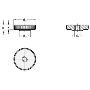 ELESA+GANTER KARTELMOER VLAK DIN 467-M12