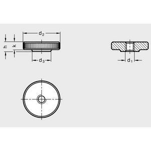 ELESA+GANTER KARTELMOER VLAK DIN 467-M12