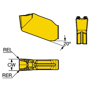 COROMANT COROCUT QD STEEKWISSELPLAAT QD-NG-0300-0001-CF 1145