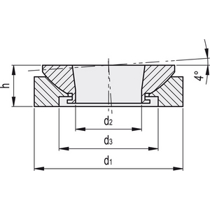 GN.12052-RONDELLA DI LIVELLAMENTO CORPO UNICO GN 350.3-25-ST
