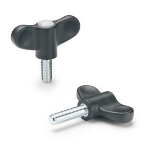 223565-C1 - GALLETTO DI SERRAGGIO TECNOPOLIMERO PRIGIONIERO FILETTATO IN ACCIAIO ZINCATO EWN.48-P-M8X16-C1