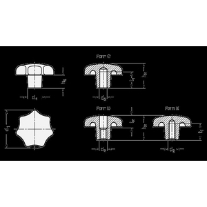 DIN6336-AL-40-M8-D-PL Sterngriff poliert Aluminium