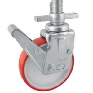 RUOTA 60 200 POLIURETANO NUCLEO POLIAMMIDE 6 SUPP. ROTANTE CODOLO PONTEGGI MOBILI 609726