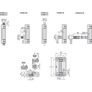 426602-CERNIERA CON INTERRUTTORE DI SICUREZZA INTEG.SUPER-TECNOPOL.CONN.8 POLI USCITA ASSIALE INF. CFSW.110-6-2NO+2NC-C-C