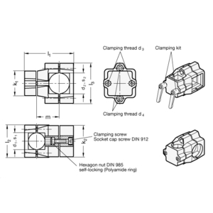 GN135-V30-B40-60-2-BL Kreuz-Klemmverbinder