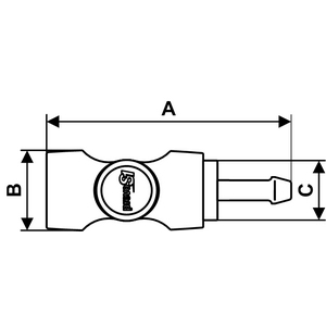 COUPLEUR AIR ISOB6 PLAST A-R BOUTON PS12 TUYAU DN6 SECURISE