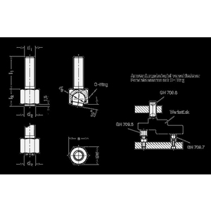 GN709.6-M8-40-B Pendelelement mit Stahlkugel (plan)