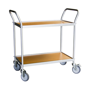 CHARIOT 2 PLATEAUX BOIS CU 150KG