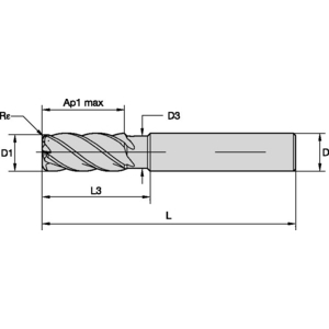 5599145-VARI 2 ER D=20MM AP=38MM Z=5 R=0.5 NECK 57NE20027W WS15PE