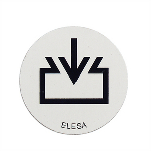 GN747.1-25 Plättchen mit Einfüllsymbol Aluminium