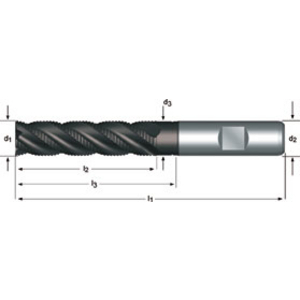 Roughing End Mill 12.00 mm DIN 844L