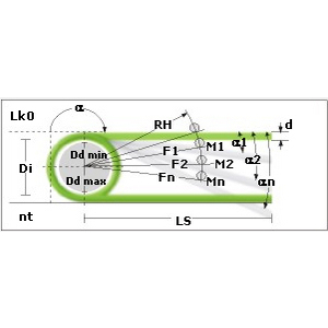 T-18584R Schenkelfeder rechts 1,00x11,50 1.4310