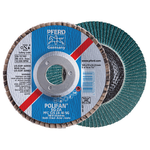 PFERD POLIFAN® flap disc PFF 125 ZA 60 SG/22,23