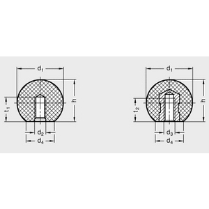 DIN319-KU-32-M8-C Kugelknopf