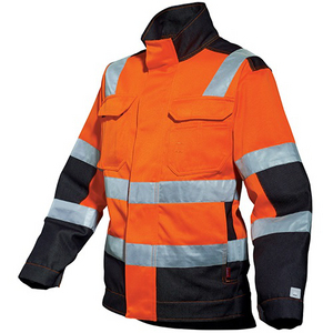 BLOUSON HV ORANGE/NOIR 3FLA00 T0 SATIN FLUO - CROISE 60/C 40/P