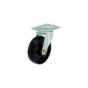 ROULETTE PIVOTANTE EN TOLE DACIER AVEC PLATINE A VISSER