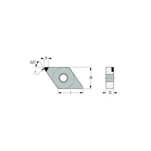 ISCAR DRAAIWISSELPLAAT ISO NEG. DNMA 150412 IC5005 5550310