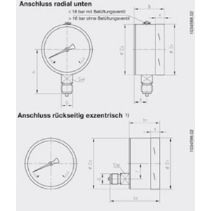 MANOMETRO 232-233.30 WIKA 9011609