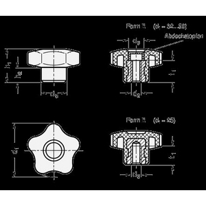 GN5337.2-50-M10-E-SV Sterngriff Kunsstoff selbstverlöschend