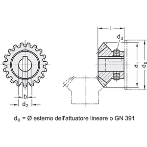 GN.67410-INGRANAGGIO ANGOLARE ACCIAIO SET DI DUE INGRANAGGI UNO PER ROTAZIONE ORARIA/ANTIORARIA GN 297-25-K8-W