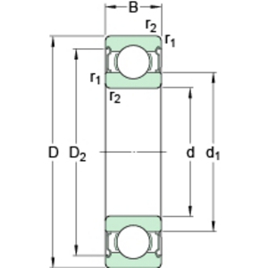 SKF 6313-2Z/VA201 KOGELLAGER EENRIJIG