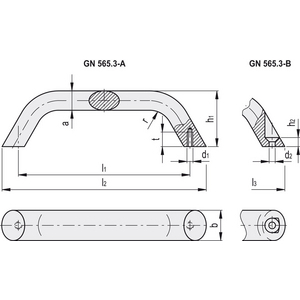 GN.27406-MANIGLIA A PONTE ALLUMINIO GN 565.3-20-120-B-SW