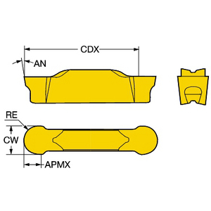 COROMANT COROCUT WISSELPLAAT STEKEN N123J2-0600-AM 1005