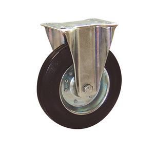 ROULETTE FIXE 300KG D.250MM AC. BAND.CAOUT 60MM MOYEU ROULEAUX