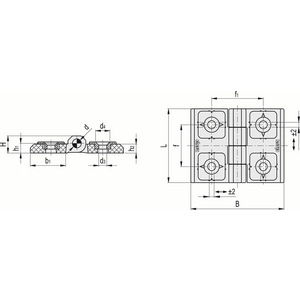 426431 - CERNIERA CON TASSELLI DI REGISTRAZIONE SUPER-TECNOPOLIMERO CFR.60 SH-6