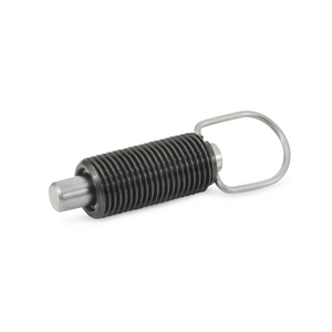 GN413-10-M16X1.5-CK-ST Rastbolzen mit Zugring und Kontermutter