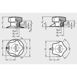 GN5338-70-B10-S Einstellgriff Elesa