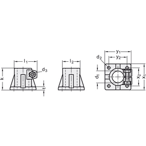 GN.48411-BASE PER MORSETTI DI COLLEGAMENTO ALLUMINIO GN 163-B20-50-2-BL