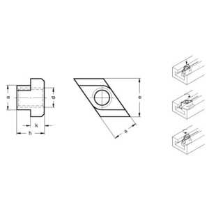 GN508.1-12-M10 Mutter für T-Nute Rhombusform