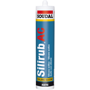 SILIRUB AC SILICONE ACETIQUE BLANC CARTOUCHE 300ML