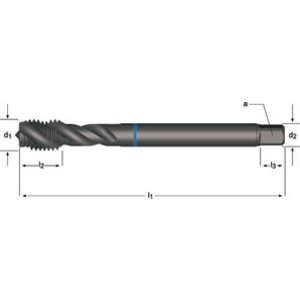 Machine tap M12x1.25mm DIN 374