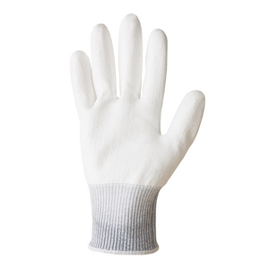 SCHNITTSCH.HANDS CAMAPUR COMFORT 618+ 8 PU, Schnittschutz Lev3, weiß, 1,2mm stark, Strickbund