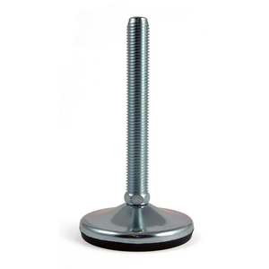 PIEDE ZINCATO D.100 CON GOMMA VULCAN. STELO M20X200 26120