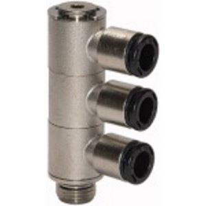 760.014-6 M L-MehrfachverteileR3-fach »click-clock«/drehbar/G1/4 a. Ø6mm