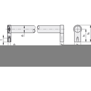 GN.27656-MANIGLIA TUBOLARE LEGA DI ZINCO E ALLUMINIO GN 333.1-20-180-A-EL