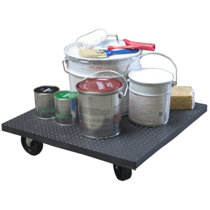 PLATEAU ROULANT 350KG 600X600 AVEC TAPIS CAOUT ENVELOPPANT
