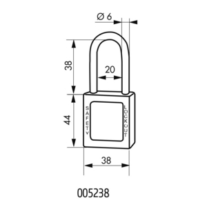 Lot De 6 Cadenas De Consignation Rouge Brady ABUS 38mm - Pour Maintenance Et Sécurité