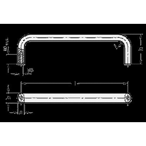 ELESA+GANTER BEUGELGREEP, ALUMINIUM GN 427-12-88-SW