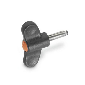 GN633.10-48-M6-30-DBL Flügelschraube mit KU-Druckzapfen