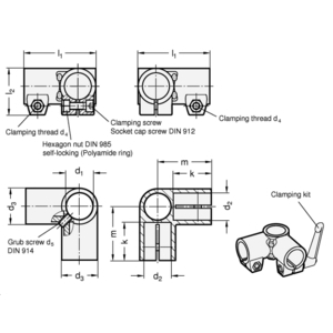GN196-B20-B20-2-SW Eck-Klemmverbinder