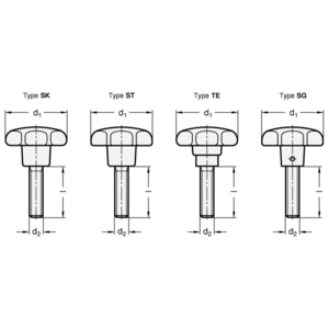 GN6336.4-SK-40-M8-16 Sterngriffschraube