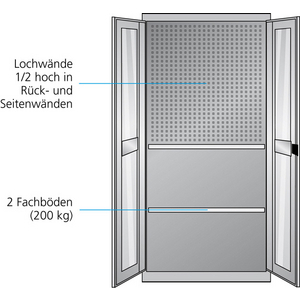 ARMOIRE P.BATT H1950XL1000XP500 2 RAY.GALVA 100KG 4040/1060
