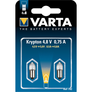 AMPOULE KRYPTON 4,8 V 0,75 A BLISTER DE 2