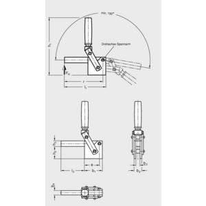 GN813-3000-F Vertikal-Spanner (schwere Ausführung)