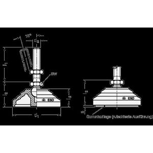 GN344.7-125-M20-138-B ESD-Gelenkfuss Schraube Edelstahl