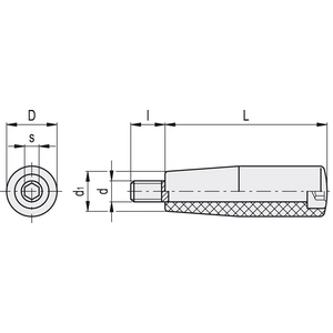 24701 - IMPUGNATURA GIREVOLE CILINDRICA DUROPLASTO I.481/80+X-M8